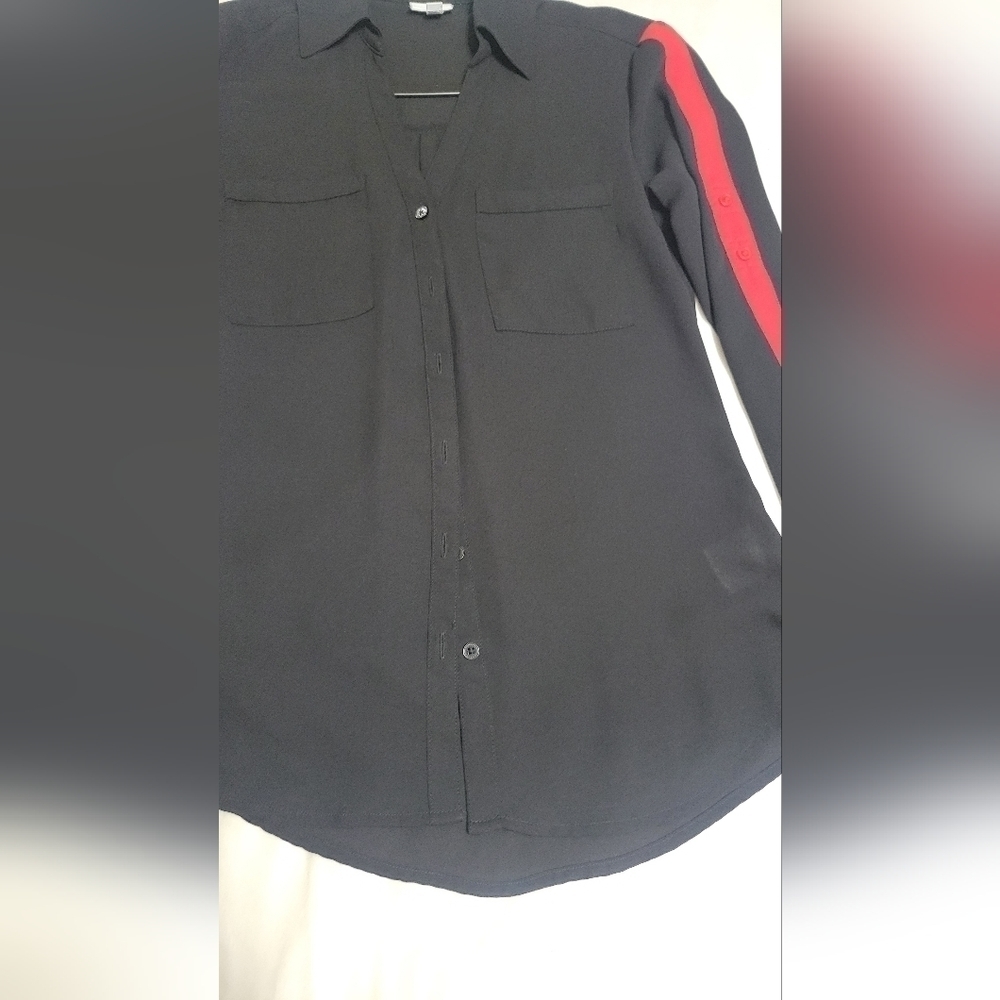 Express Button Down Shirt Convertible Sleeve Size… - image 6